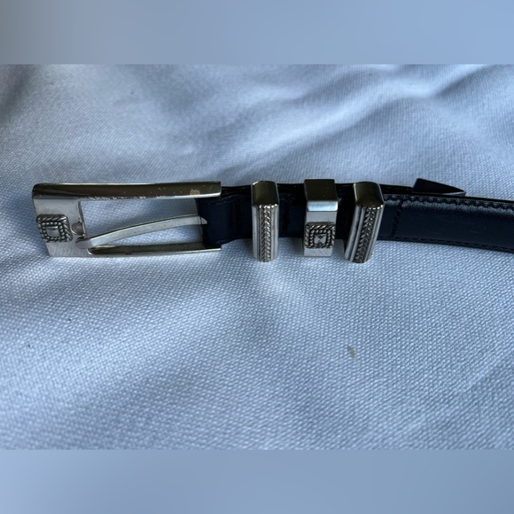 Brighton Black and Silver Belt ML 32 - Picture 12 of 13